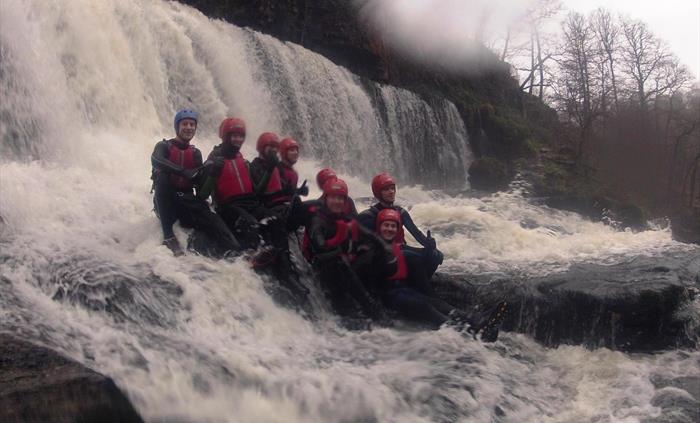 Canyoning in the Brecon Beacons National Park, Wal